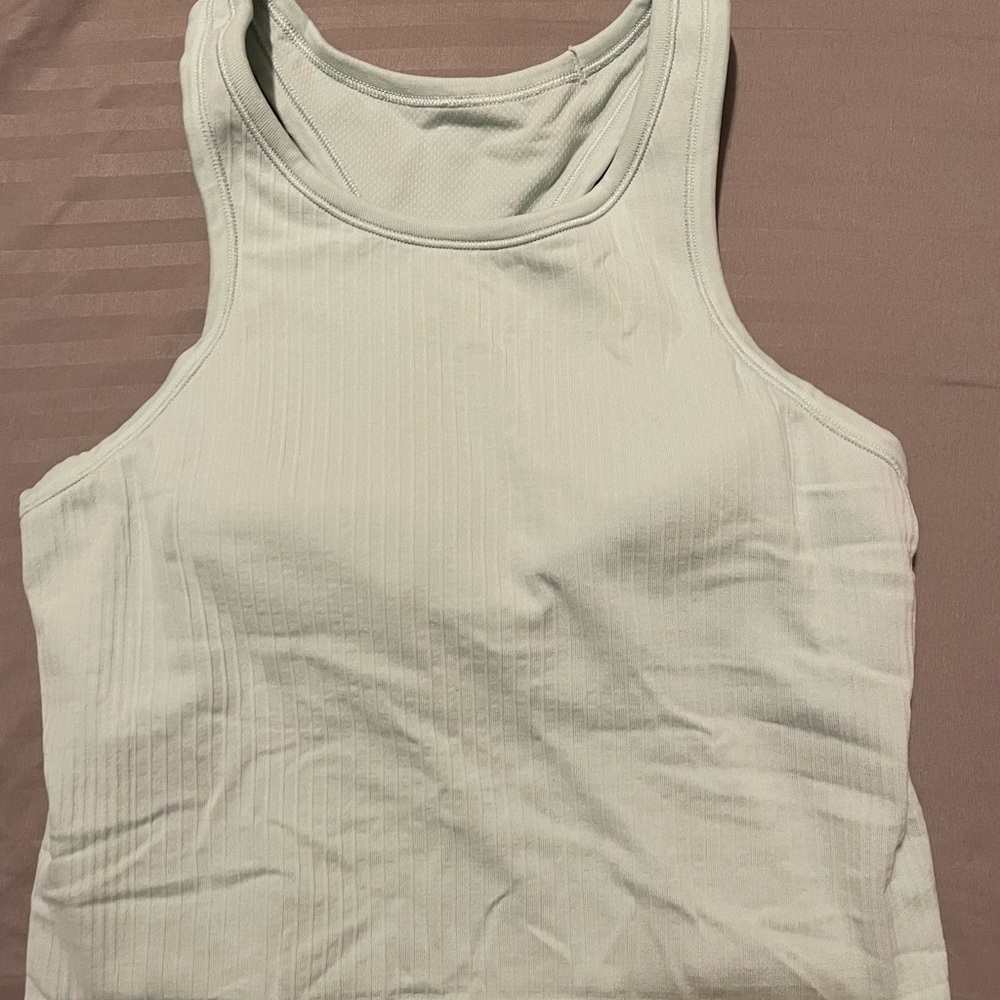 Creamy Mint Lululemon Ebb To Street Racerback Crop size 6